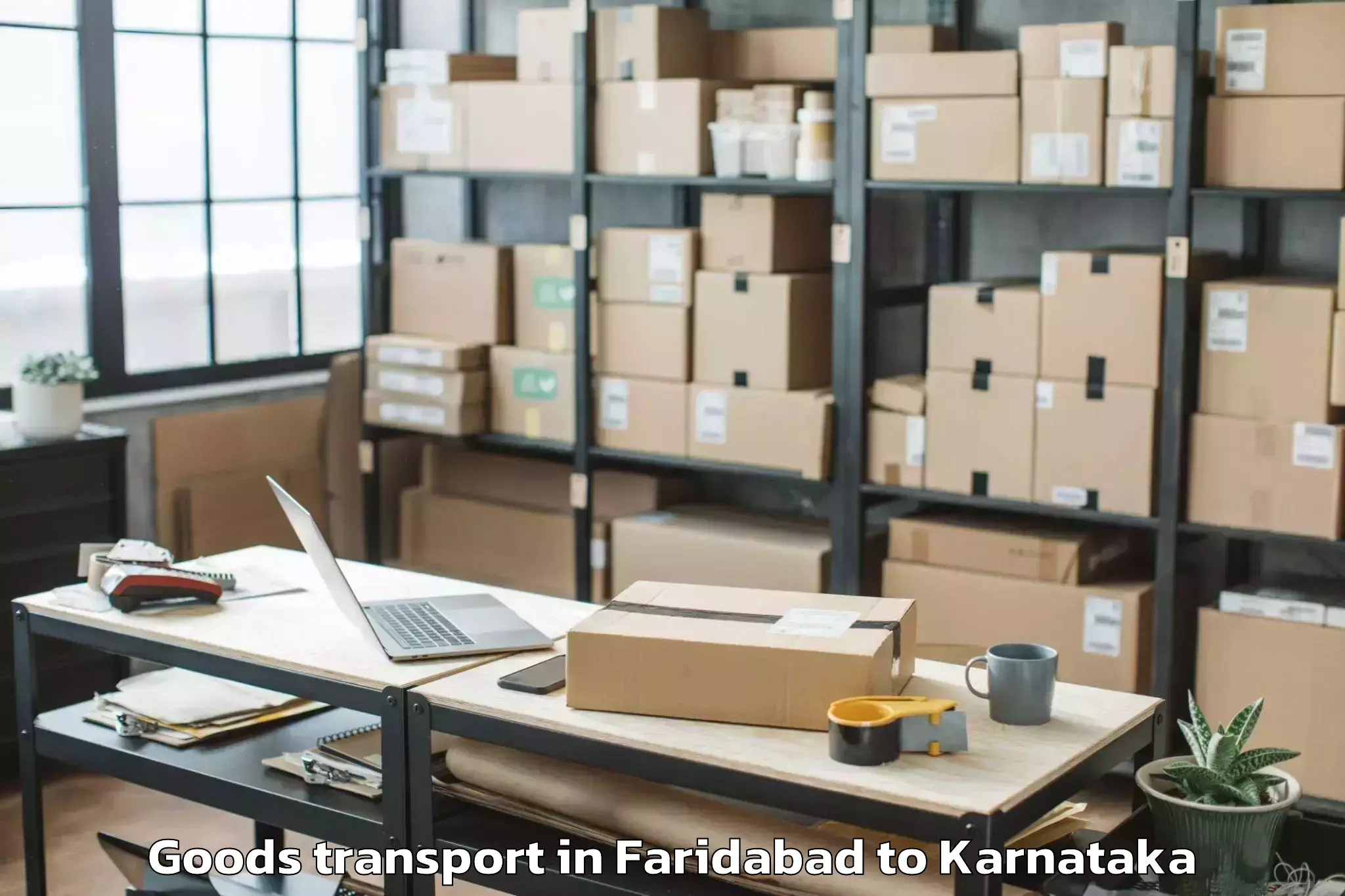 Book Faridabad to Kuvempu University Shimoga Goods Transport